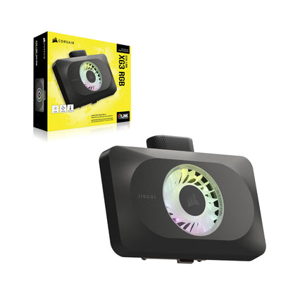 CORSAIR iCUE Link XG3 RGB Hybrid GPU Water Block - Hybrid Custom Cooling - Fits NVIDIA RTX 4090, 4080, 3090 Ti, 3090, 3080 Ti, 3080 - Black