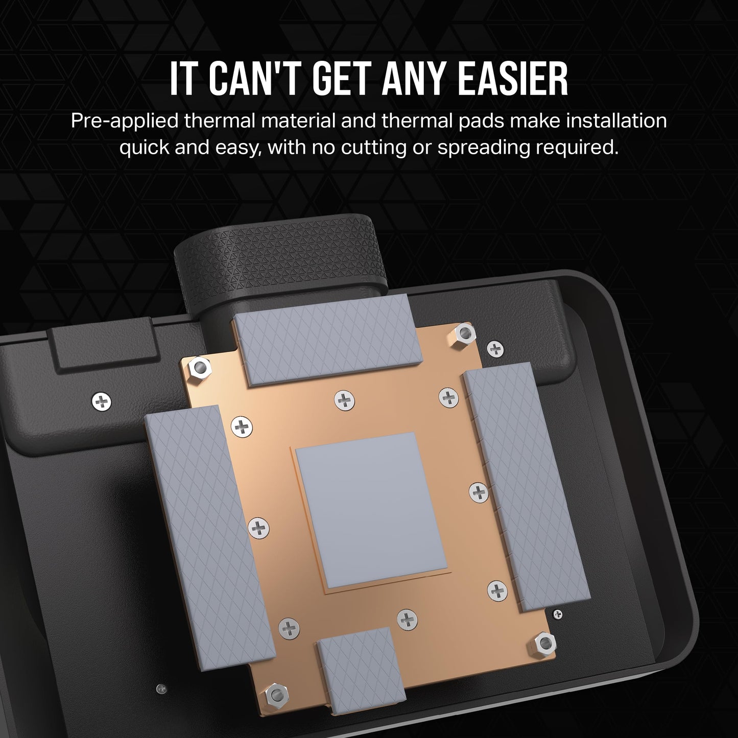 CORSAIR iCUE Link XG3 RGB Hybrid GPU Water Block - Hybrid Custom Cooling - Fits NVIDIA RTX 4090, 4080, 3090 Ti, 3090, 3080 Ti, 3080 - Black